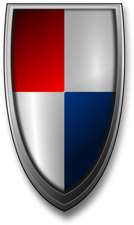 Shield Clipart - Escudo Azul E Vermelho (563x800)