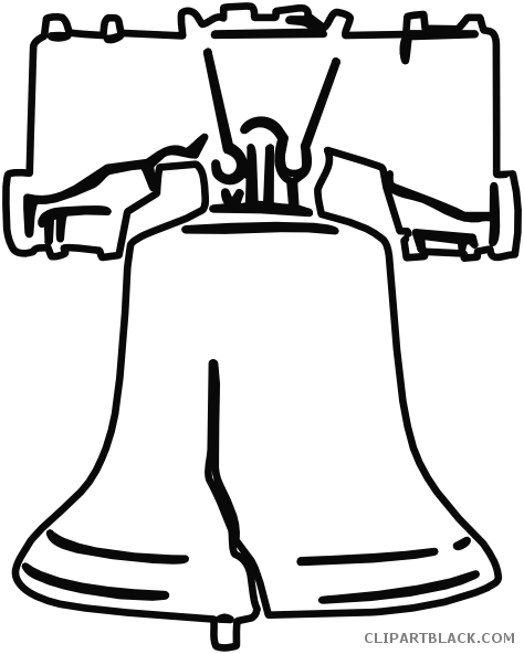 Liberty Bell Tools Free Black White Clipart Images - Liberty Bell Coloring Page (474x592)