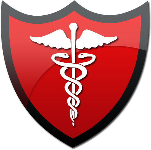Medical Caduceus Shield Symbol - Custom Black Spigen Thin Fit Case For Apple Iphone (512x512)