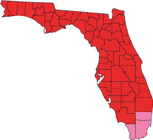Florida Climate Zones - Florida Election Results By County (793x613)
