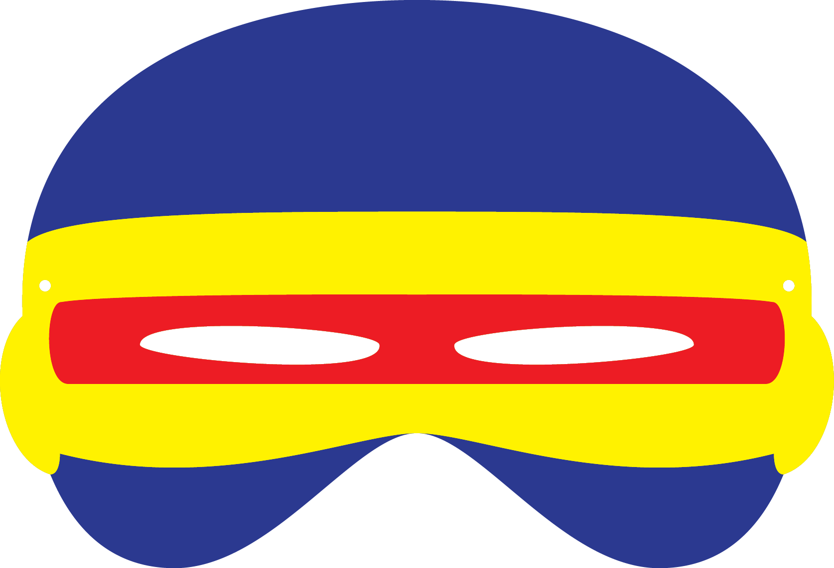 Foam Mask Superhero Templates Cyclops - Mask (1674x1142)