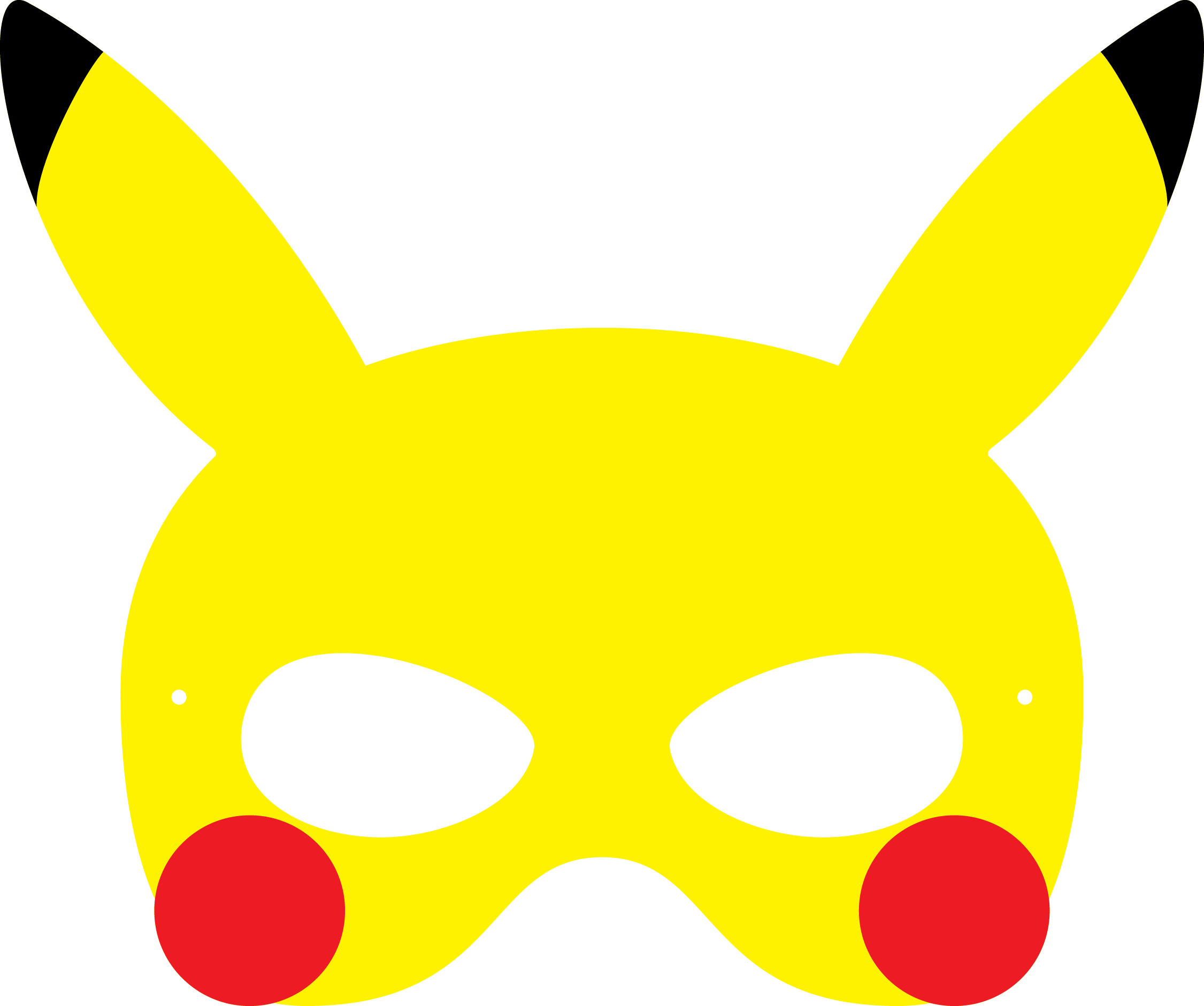 Pokemon Pikachu Printable Masks 218852 - Pikachu Mask (2251x1881)