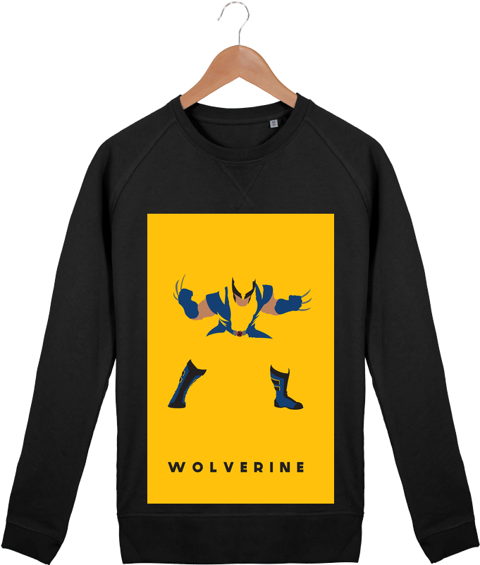 Sweat Col Rond Stanley Strolls Black Wolverine Flat - T-shirt (690x850)
