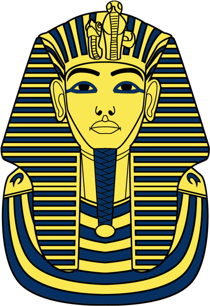 Egypt Clipart Mask - King Tut's Mask Drawing (774x1032)
