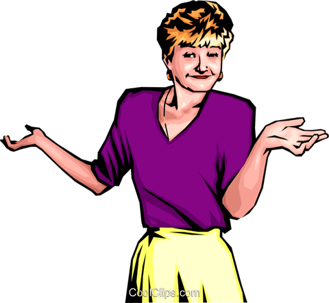 Woman With Expressive Hands Royalty Free Vector Clip - Woman With Expressive Hands Royalty Free Vector Clip (480x442)