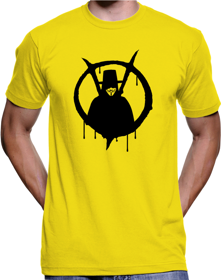 V For Vendetta Spraypaint T-shirt - Free Tommy Robinson T Shirts (936x936)