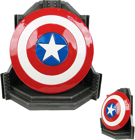 Captain America's Shield Bookend - Gentle Giant Captain America Bookend (461x477)