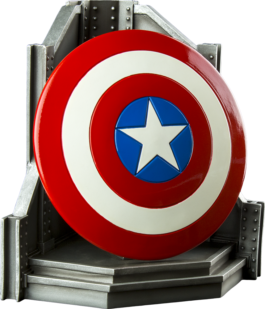 Shield Bookend By Gentle Giants Studio - Marvel Captain America: Bookend Statue: Shield (858x1000)