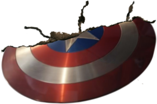 Captain America Shield Wedged In The Wall - Captain America Shield (512x512)
