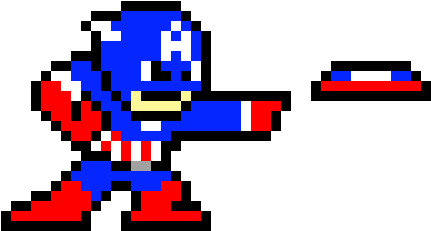 Captain America Shield Throw - Pixel Captain America Shield (500x330)