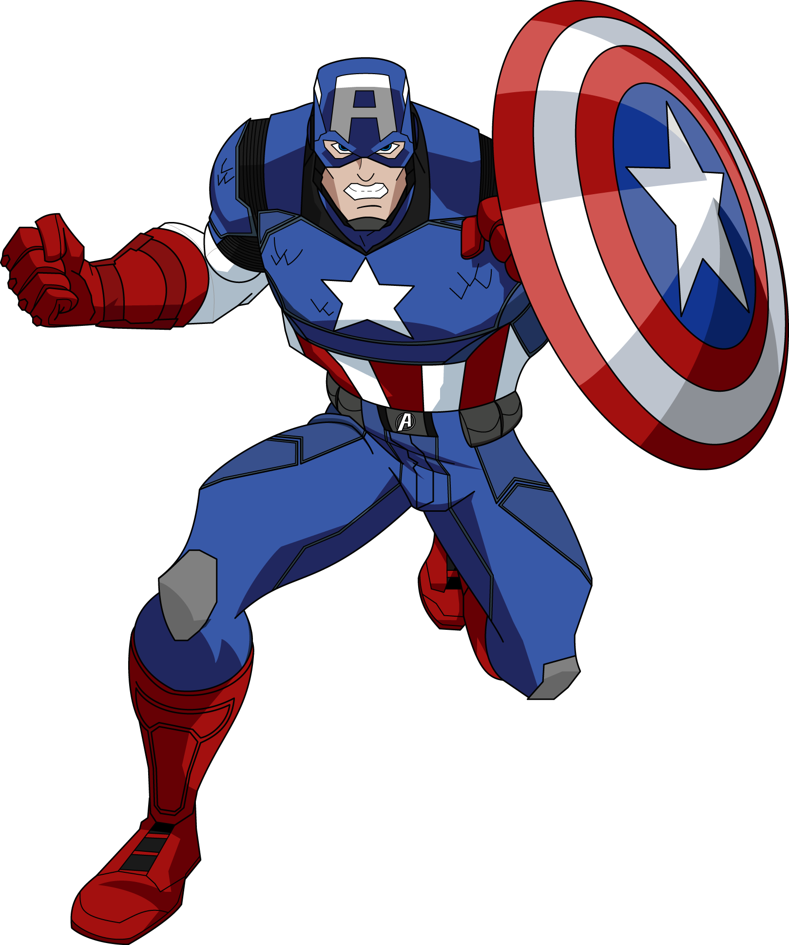 Free Pictures Captain America Clipart Image - Earth's Mightiest Heroes Captain America (1619x1937)