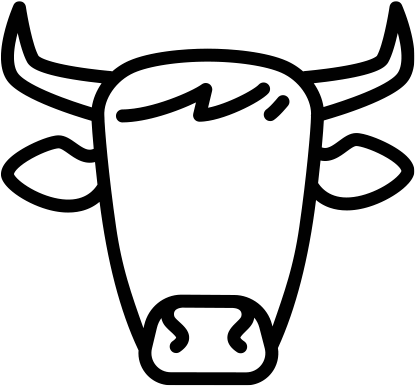 Beef And Veal Dishes - Cow Head Vector Png (600x600)