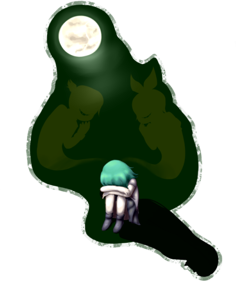 Only The Invisible Twins' Voices - Cartoon (500x581)