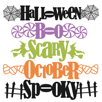 Halloween Word Titles Svg Cutting File For Scrapbooking - Scalable Vector Graphics (432x432)