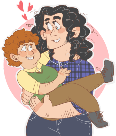 Thorin Oakenshield X Bilbo Baggins - Cartoon (500x584)