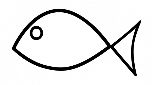 Mainstream Fish Line Art Clip Printable Free Clipart - Easy Drawings Of Fishes (585x329)