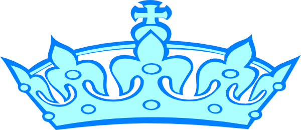Blue Clipart Princess Crown - Crown Clip Art (600x259)