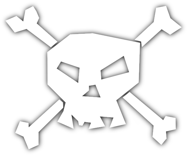 Skull N Bones White - Pirate Skulls And Bones (800x551)