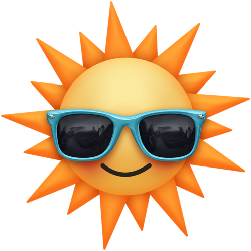 Good Morning Smiley - Beach Shades Png (500x499)