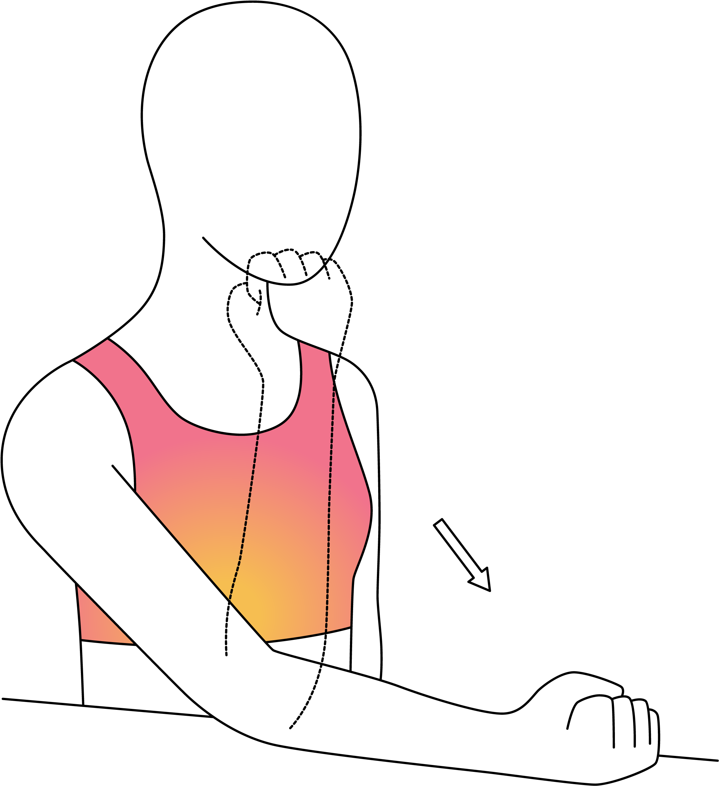 Begin Sitting With Elbow Propped Up On A Table, Palm - Illustration (2433x2667)