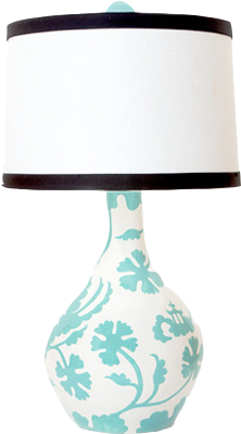 Teardrop Lamp In Porters Chinois - Lampshade (290x455)