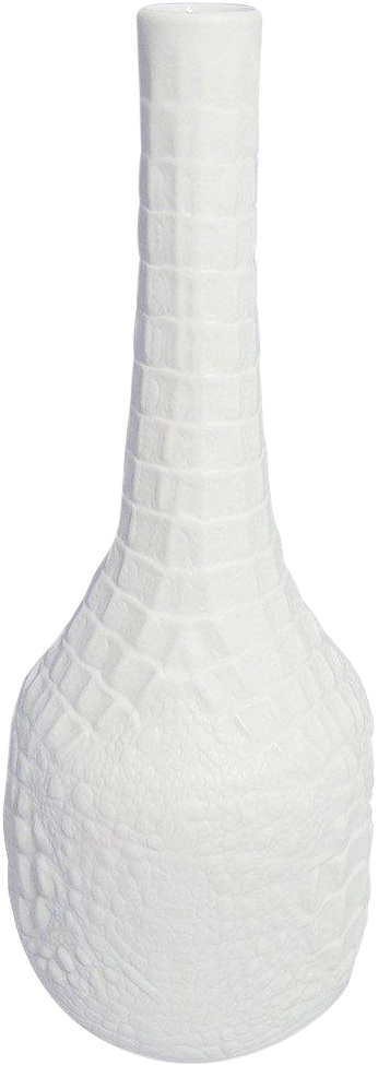 Superior Modernist White Bisque Porcelain Vase With - Vase (383x1082)