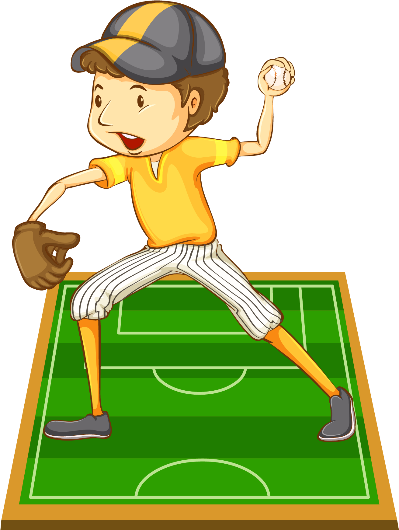 Baseball Player Drawing Illustration - 投球 卡通 (1615x2169)