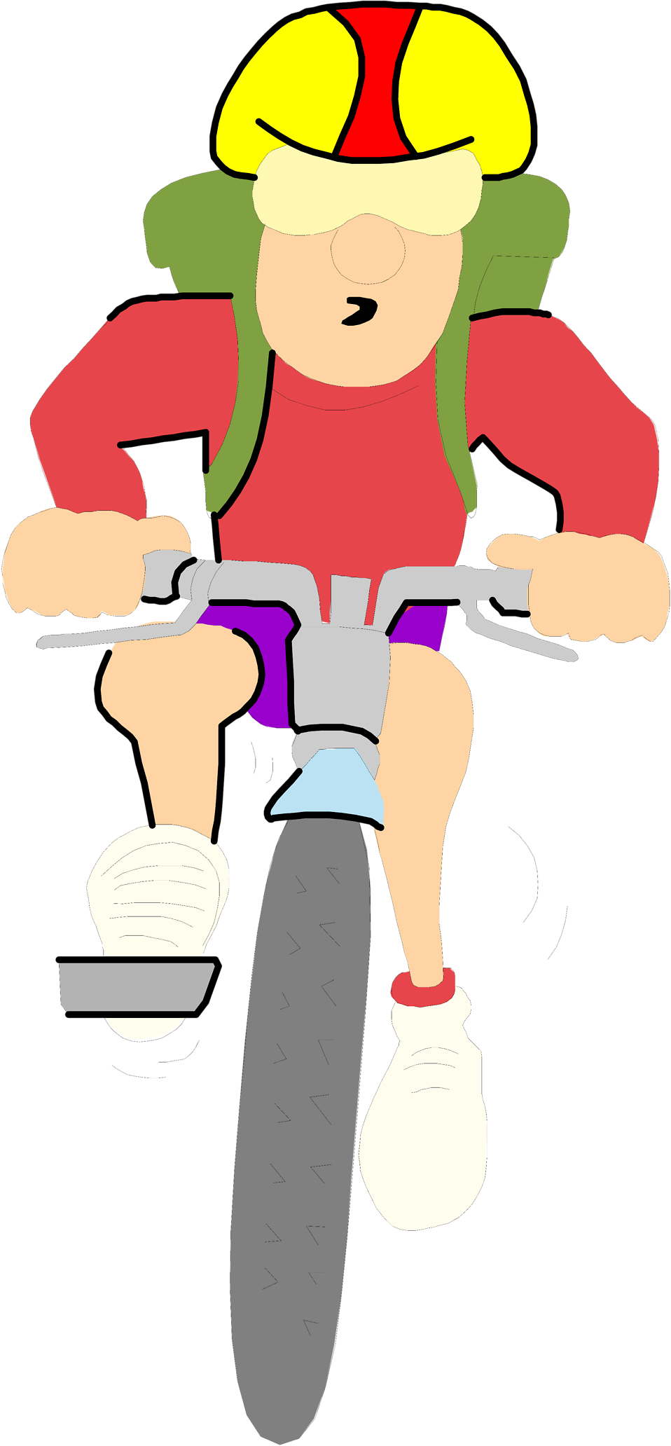 Illustration Of A Man Riding A Mountain Bike - Cliparts Kostenlos Transparent Bicycle Png (958x2064)