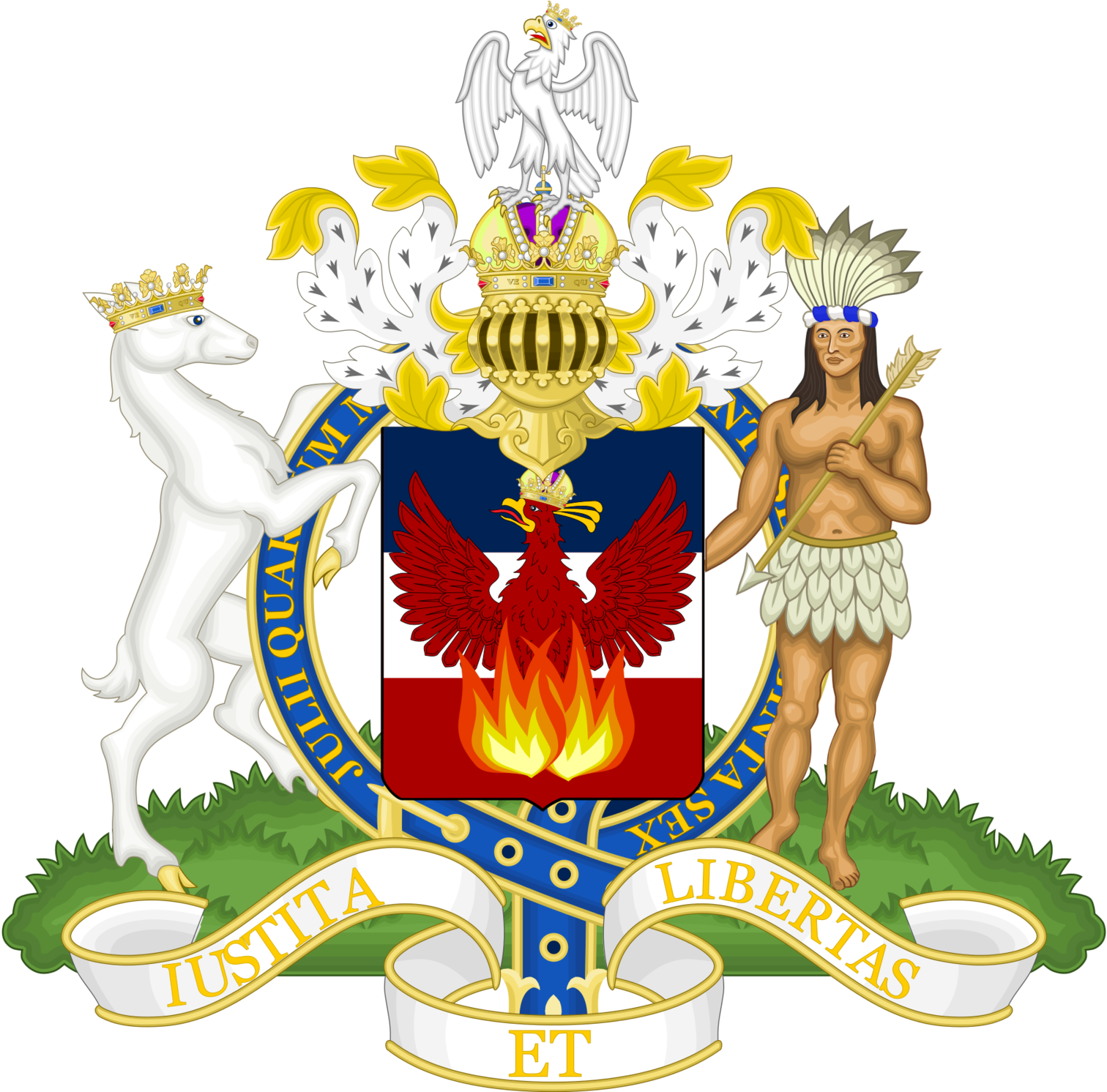 Coat Of Arms Of The Greater American Empire - Royal Coat Of Arms (1644x1491)