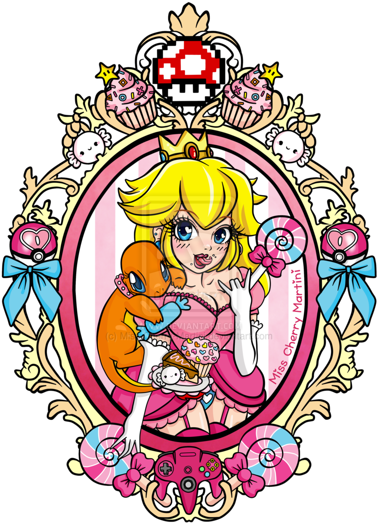 Princess Peach Pokemon Tattoo - Princess Peach (800x1118)