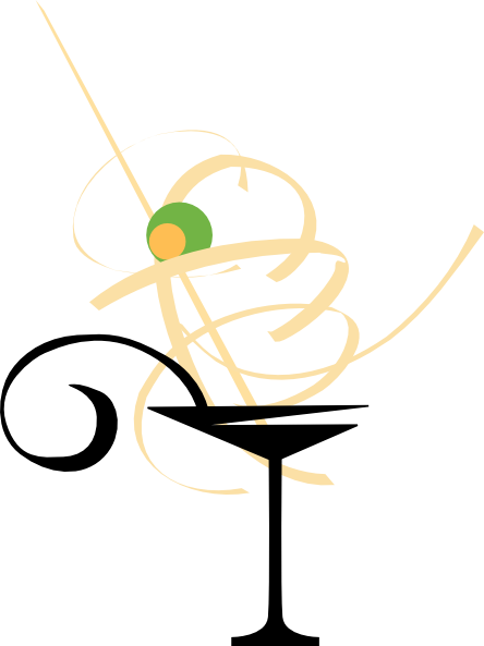 Cocktail Wedding Clipart - Alcoholic Drink (444x593)