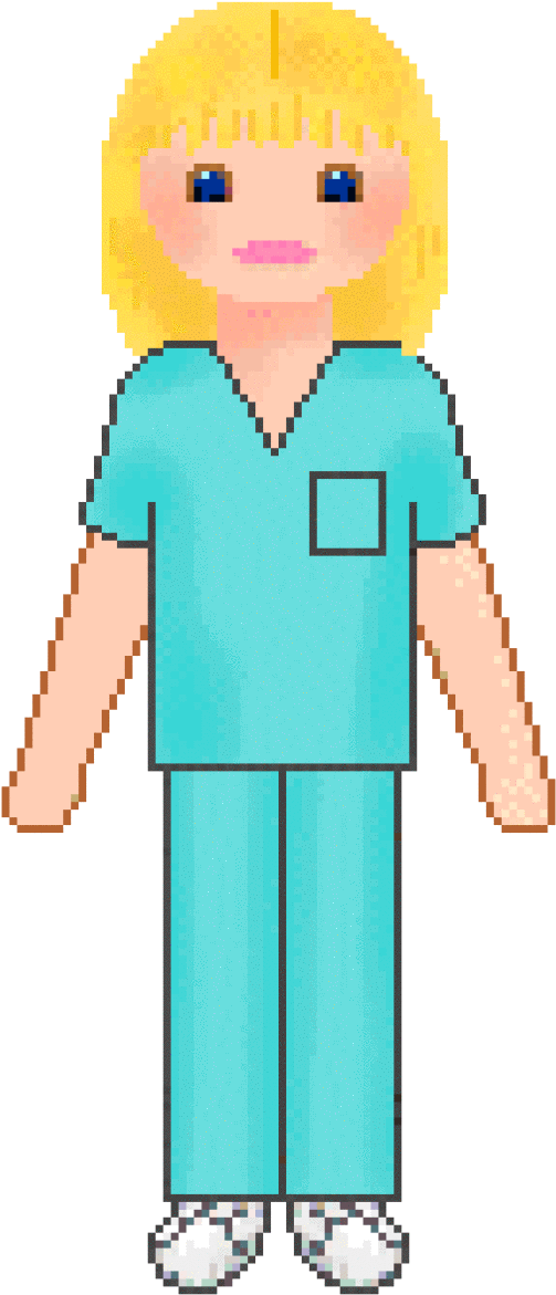 Nurse In Scrubs Clip Art - Scrubs Clipart Png (640x1238)