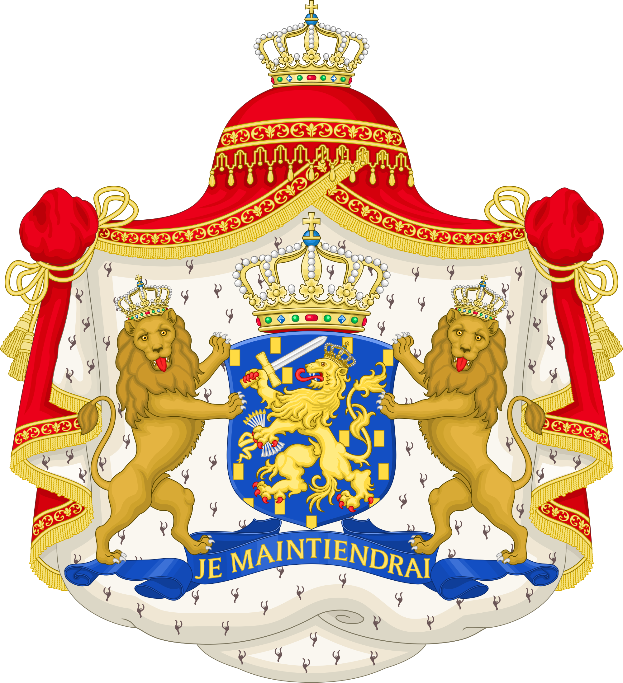 Royal Arms Of The United Kingdom Of The Netherlands - Royal Arms Of The United Kingdom Of The Netherlands (2000x2195)