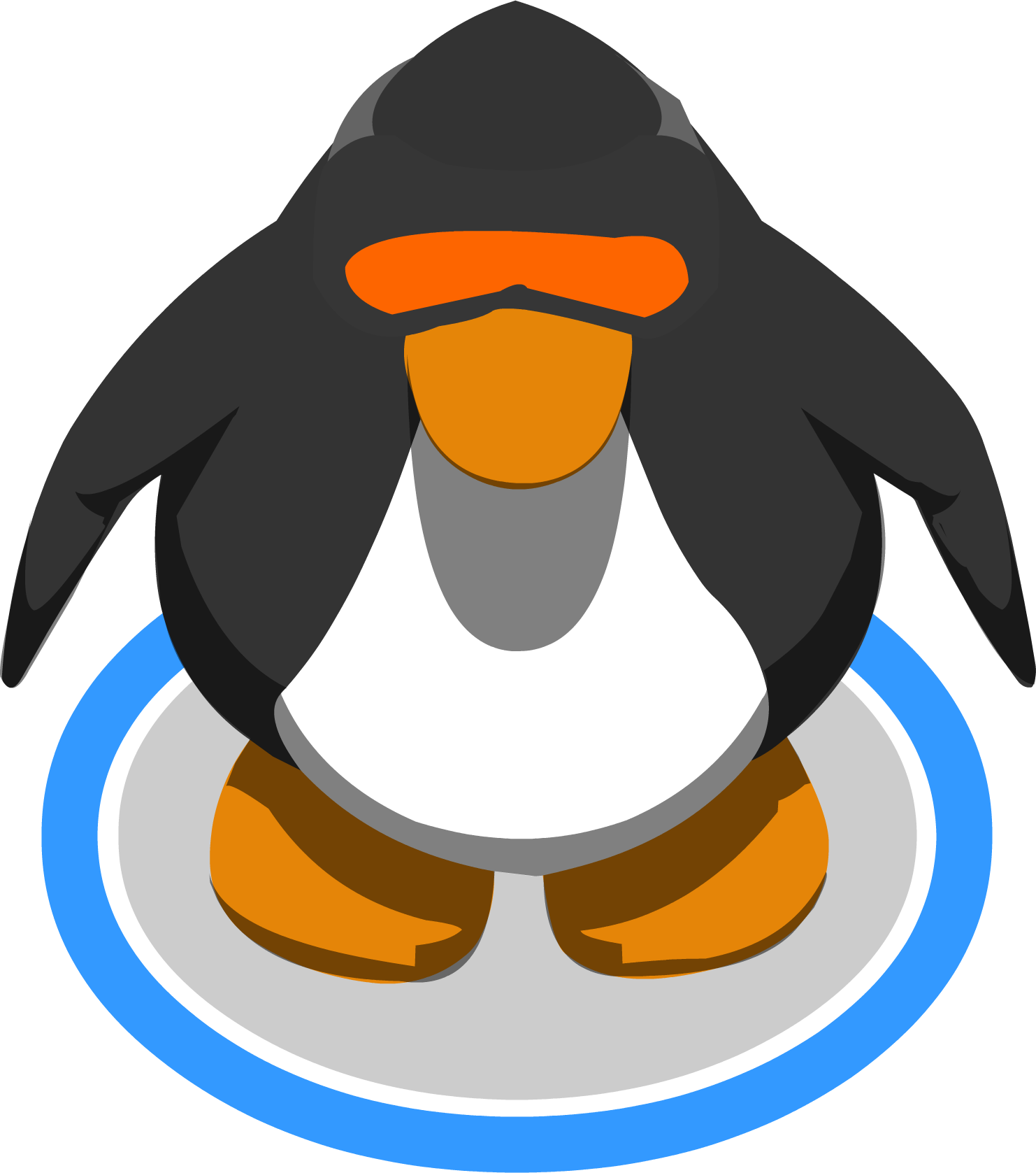 Ski Goggles Ig - Club Penguin Penguin In Game (1482x1677)