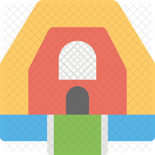 Inflatable Bounce House Icon - House (512x512)