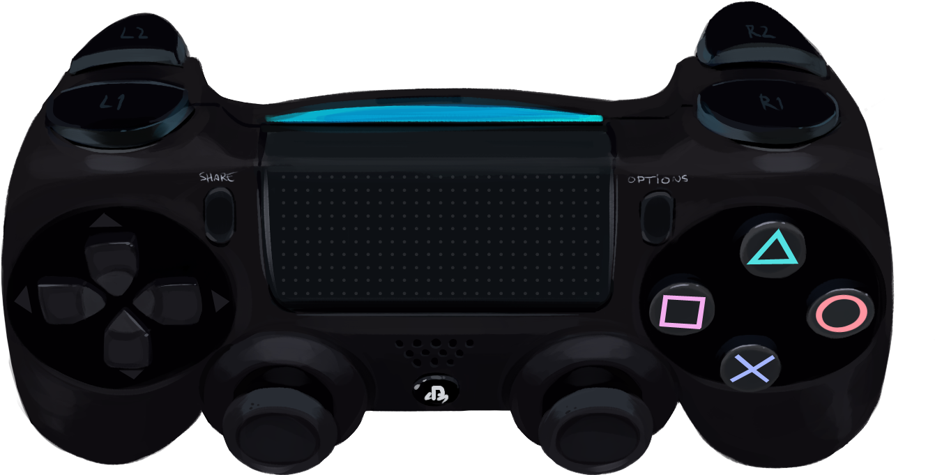 Controller Clipart Transparent Tumblr - Ps4 手 把 按鍵 (1400x850)