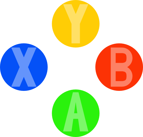 Xbox Controller Light Buttons Clip Art - Y Button On Xbox Controller (600x576)