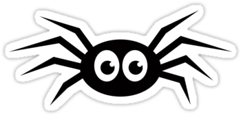 Cute Cartoon Spider Sticker - Cute Cartoon Spider (375x360)