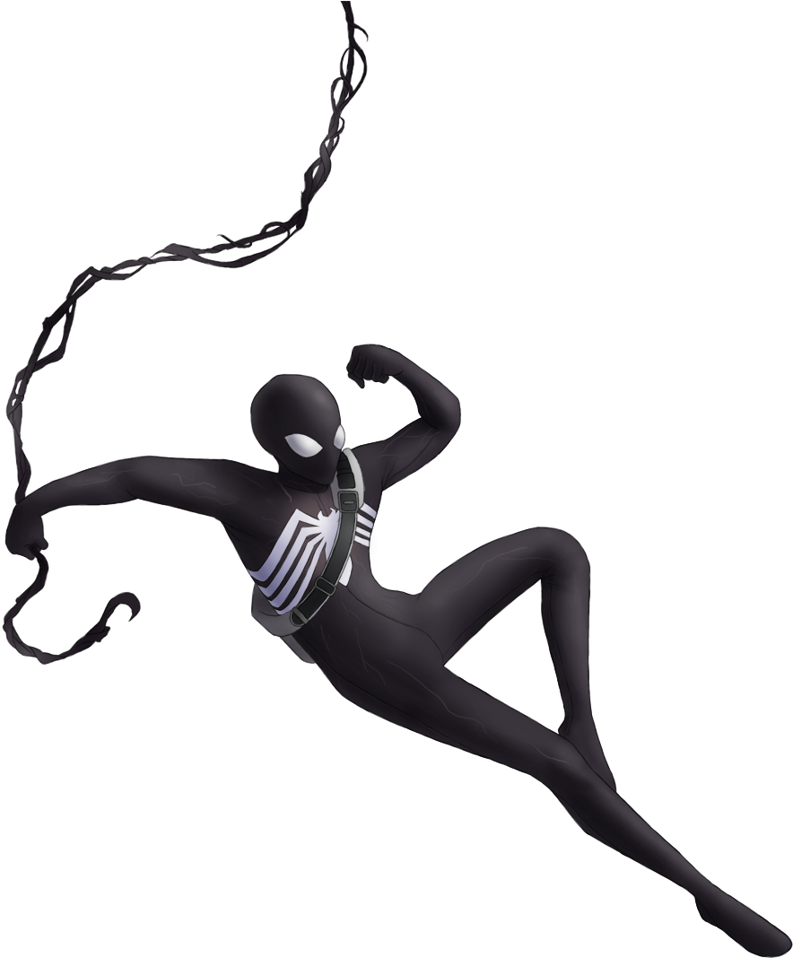 001b Spider Man By Green Mamba - Spiderman Black Suit Redesign (968x1113)