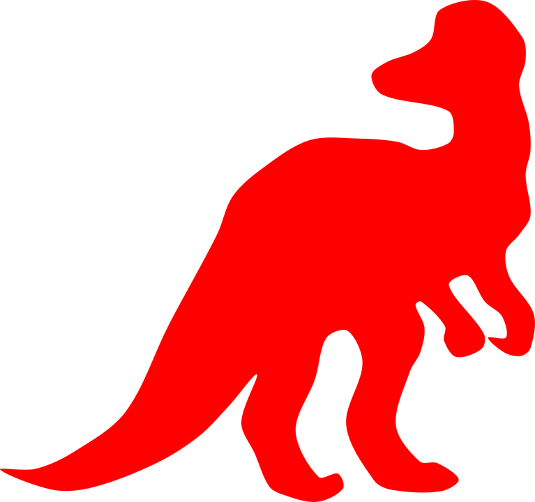 Red Dinosaur Silhouette (767x720)
