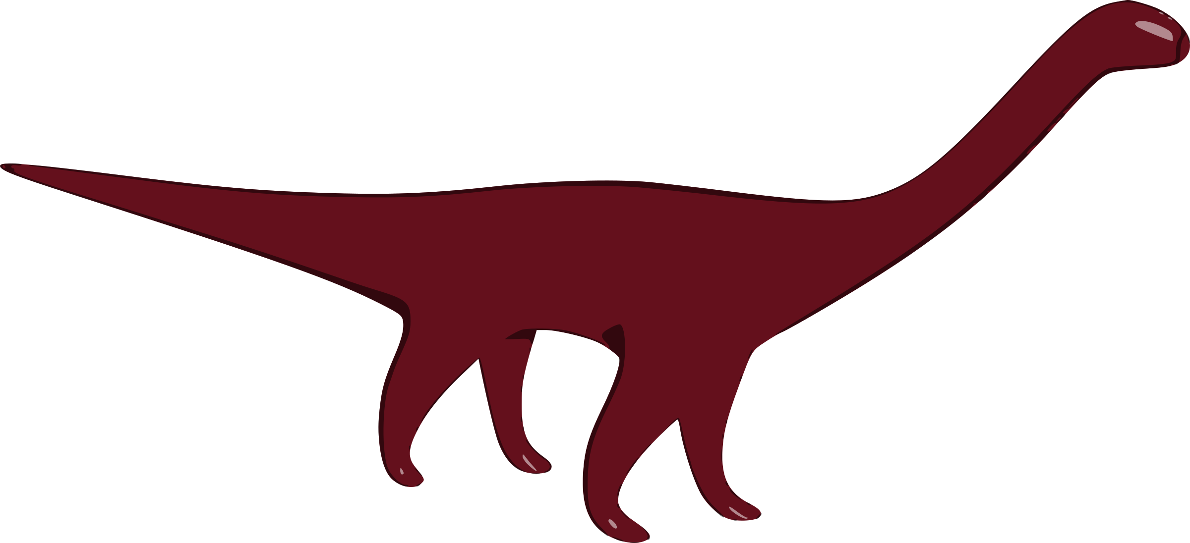 Big Image - Diplodocus Art Png (2400x1096)