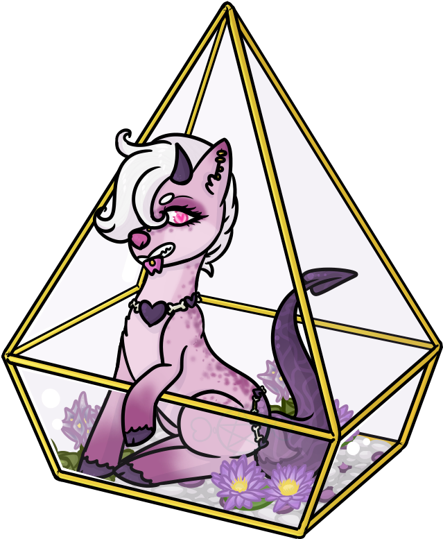 Candiestars, Devil Tail, Flower, Oc, Oc Only, Original - Cartoon (704x880)