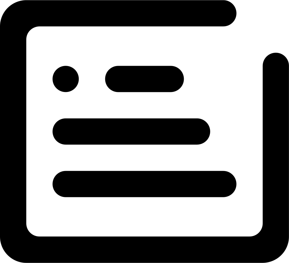 Tab Trend Unselect Comments - Font Awesome List Icon (980x892)