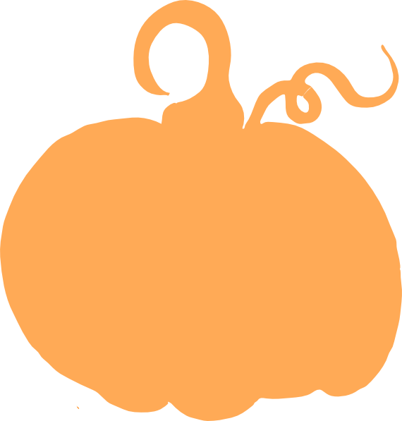 Orange Pumpkin Silhouette Clip Art (570x597)