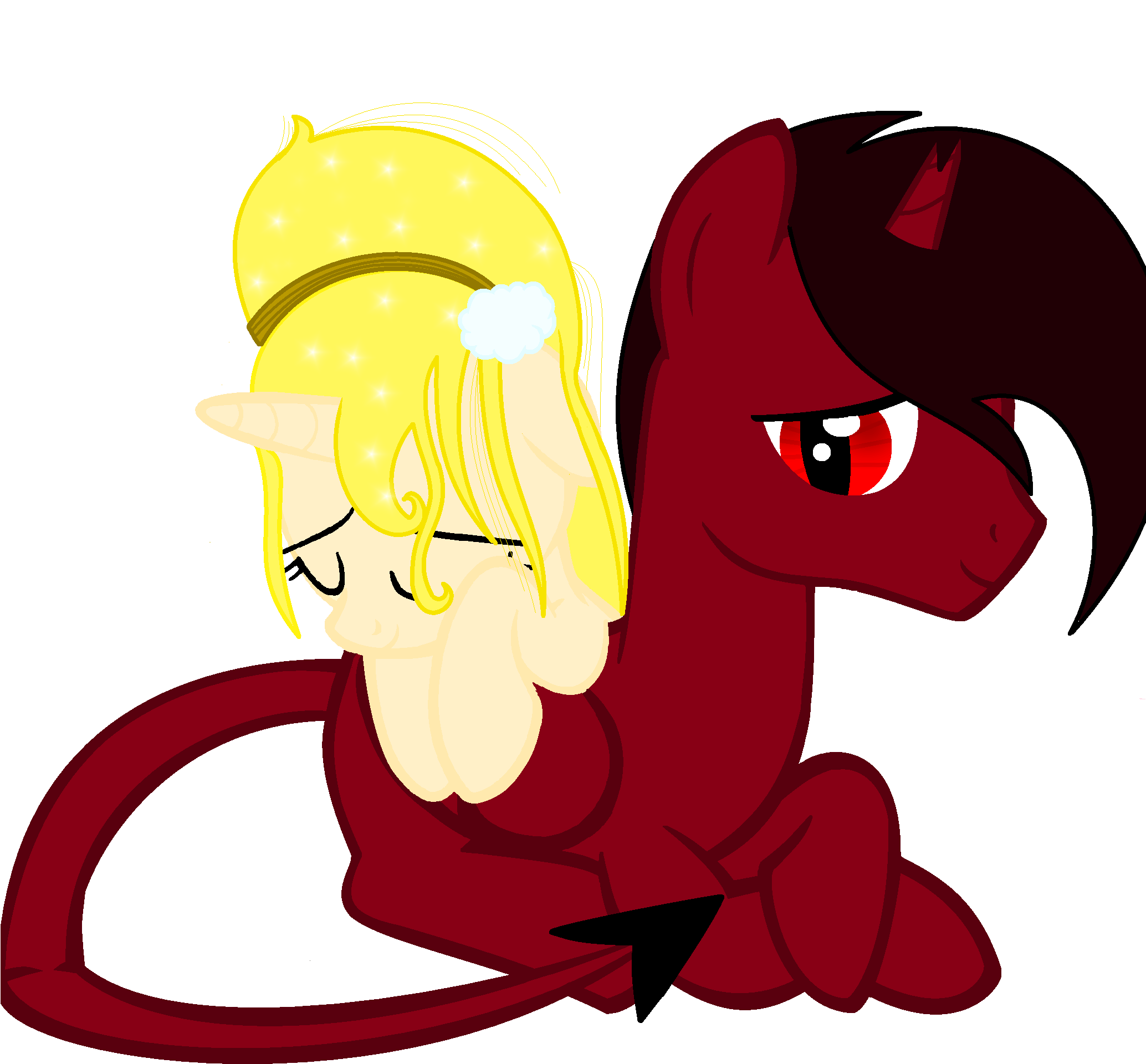 Mlpchannelire02 Angel And Devil By Mlpchannel Ire By - My Little Pony: Friendship Is Magic (2104x1992)