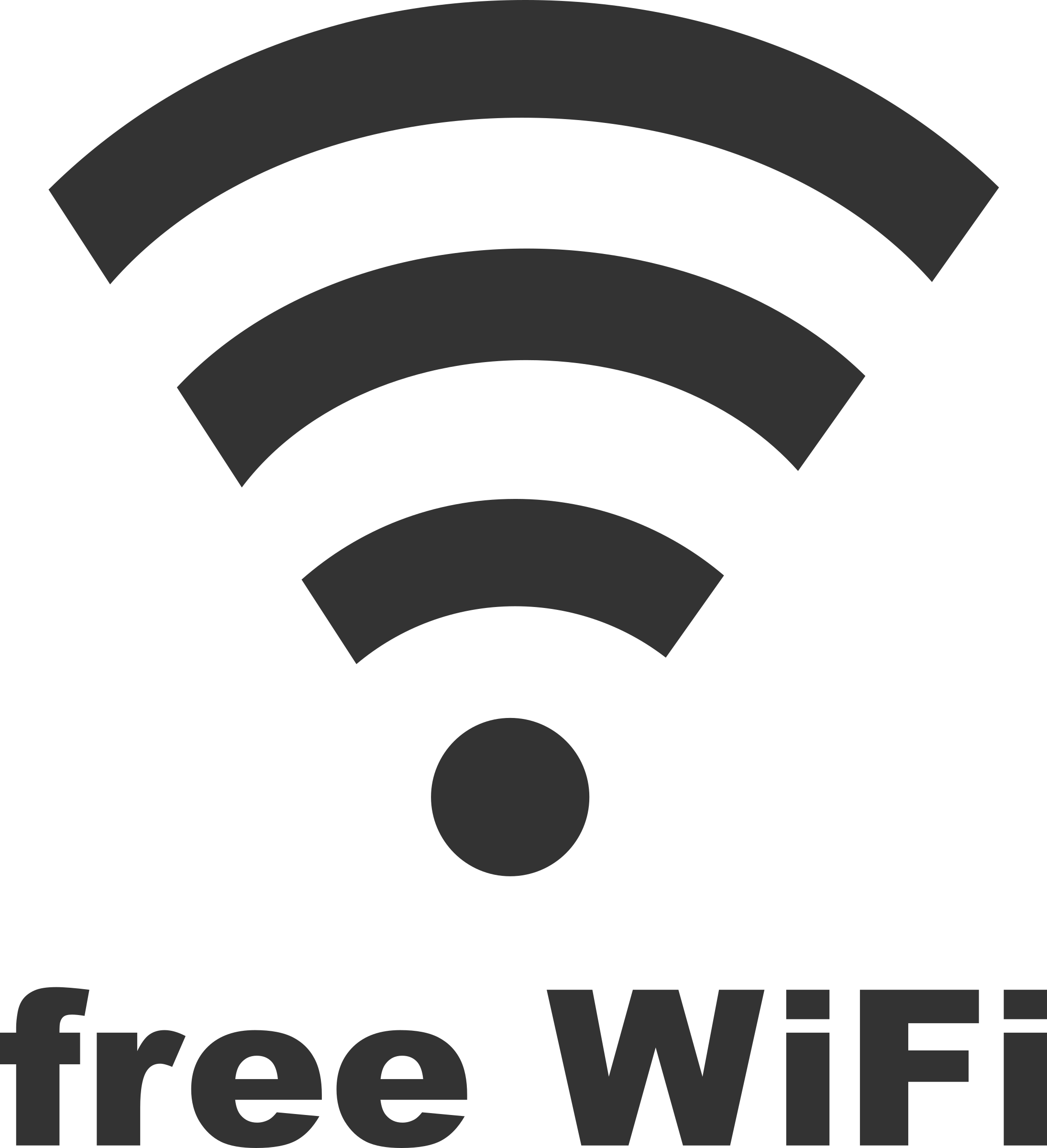 Clipart - Free Wifi Logo Vector (2189x2400)