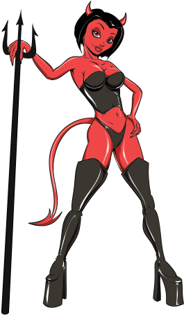 Evil Clipart Baby Devil - Sexy Devil Cartoon (600x600)