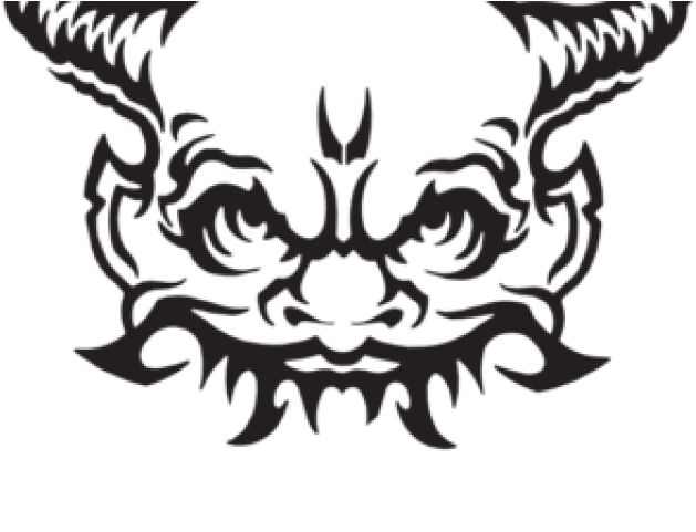 Demon Clipart Line Drawing - Decal (640x480)