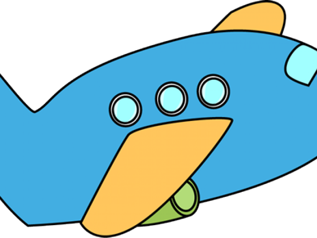 Cute Airplane Clipart - Cute Airplane Black White (640x480)