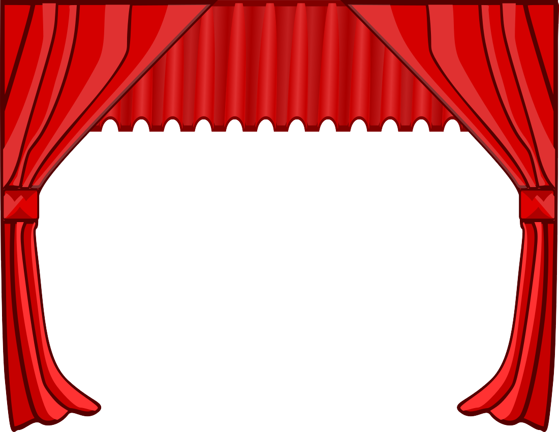 Curtains Png - Theater Curtains Clip Art (1100x850)